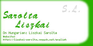 sarolta liszkai business card